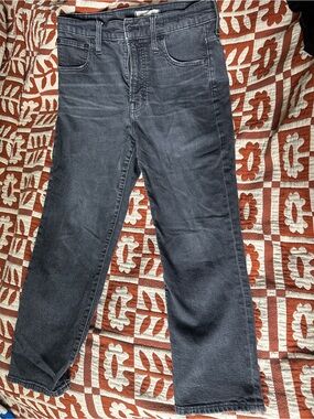Madewell Black Washed Perfect Vintage Crop Jeans
